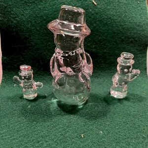 Trio of hand blown Santa’s